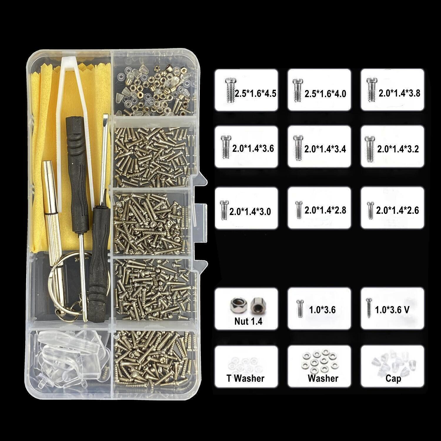 Nuts Mix - Kit di Riparazione per Occhiali e