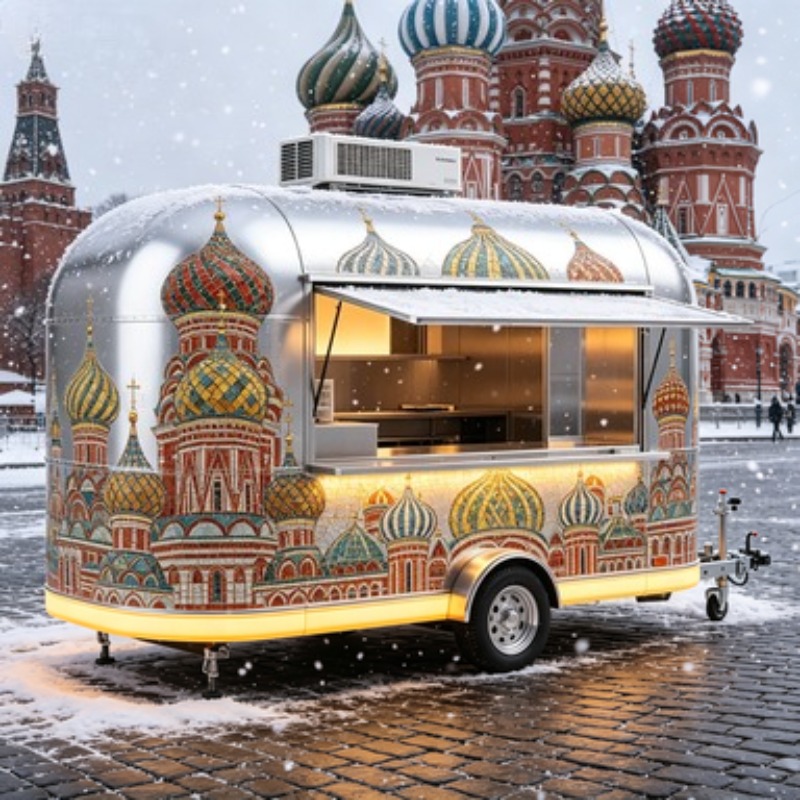 Food Snacks Delivery - Mini Camion Gelateria con Cucina Completa,