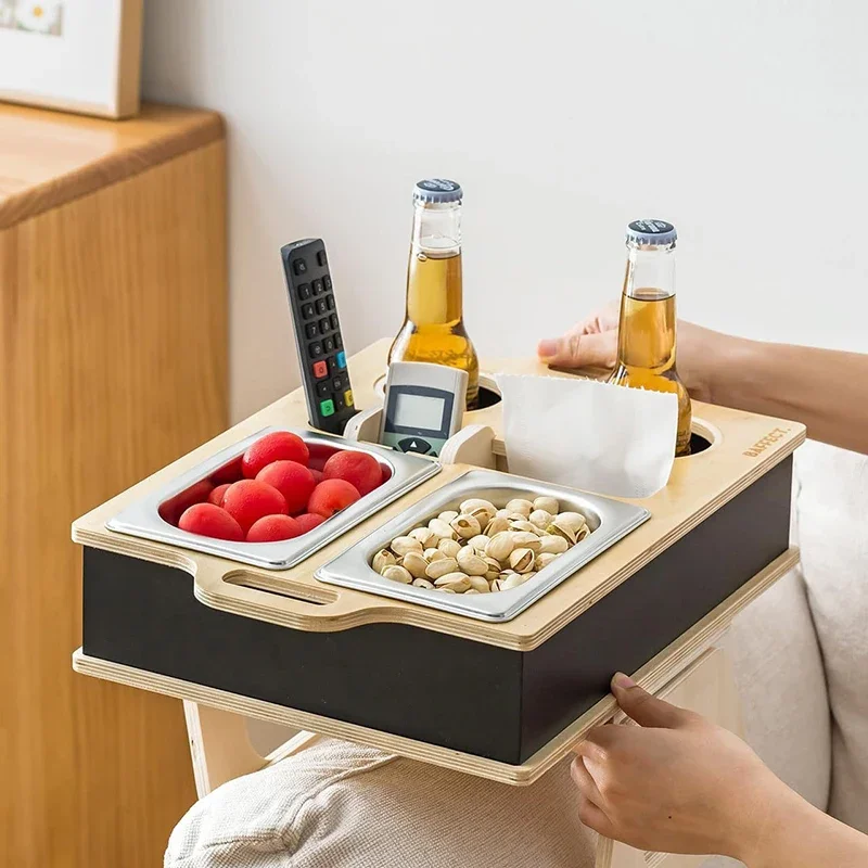 Food Snacks Drinks - Vassoio rettangolare in bambù Supporto per