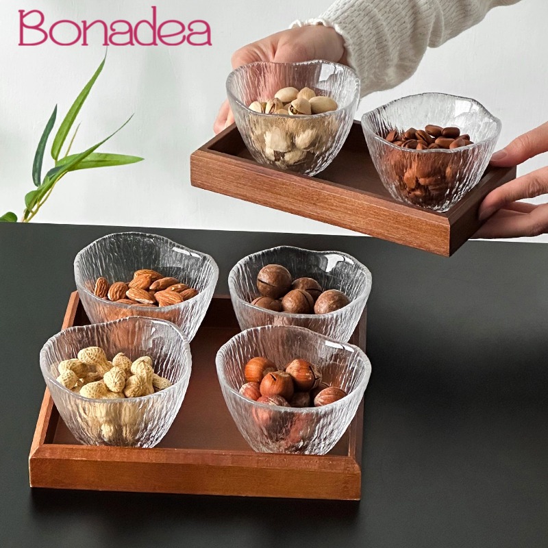 Dried Fruit - Tazze di vetro trasparente Vassoio per