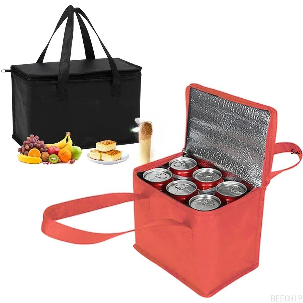 Food Snacks Delivery - Borsa Termica Portatile per Pranzo, Pieghevole,
