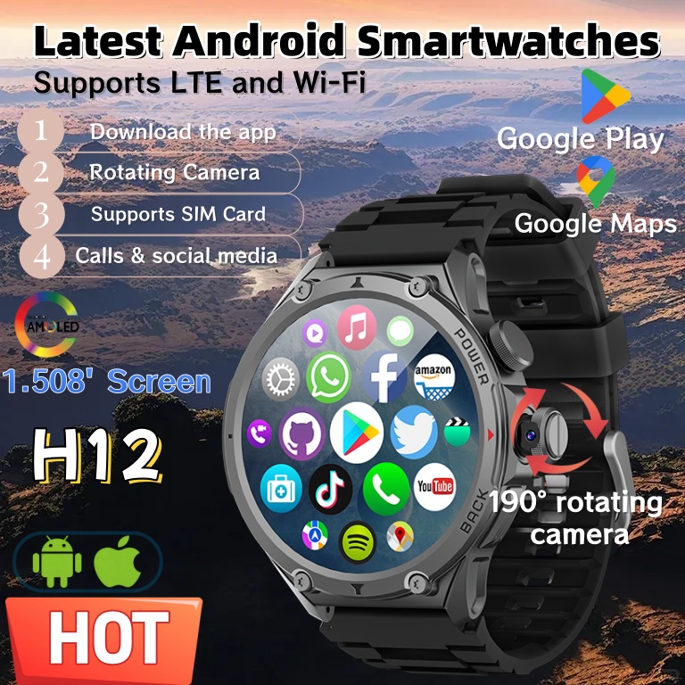 Seaweed Snack - Ultimo Modello H12 Smartwatch con SIM