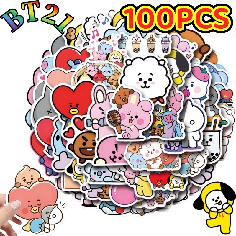 Cookies Pack - 55/110 Pezzi Adesivi BT21 Chimmy Cooky