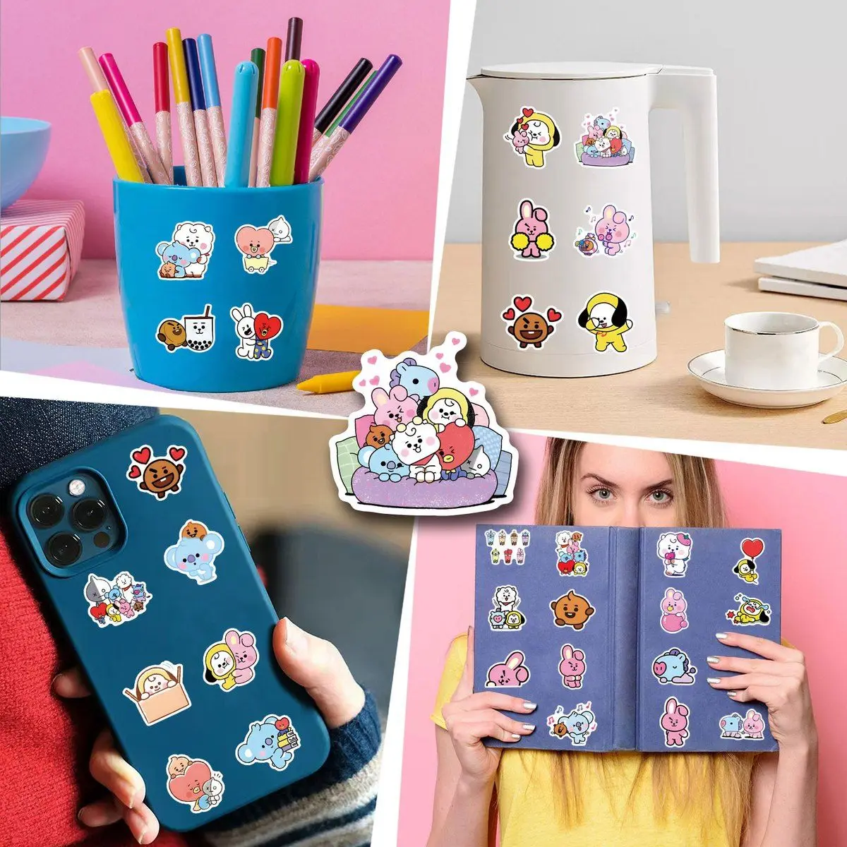55/110 Pezzi Adesivi BT21 Chim - Cookies Pack recensione e prezzo